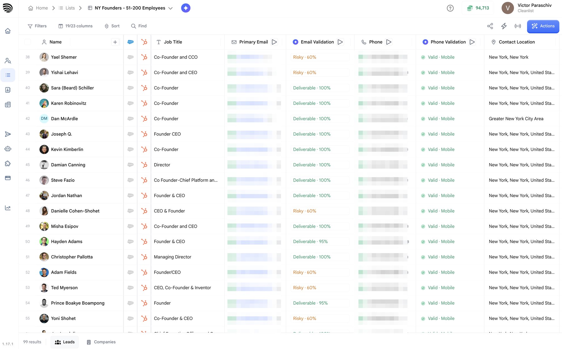 Cleanlist verifying emails and phone numbers across multiple data providers in a waterfall